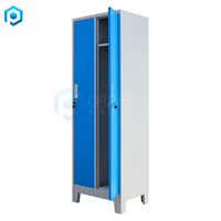 Armoire de rangement pour vêtements de travail industrielle, casier métallique à deux portes pour employés