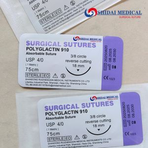 Suturas médicas estériles desechables al por mayor <span class=keywords><strong>SUTURA</strong></span> QUIRÚRGICA absorbible de poliglactina 910 PGLA PGA PDO con aguja - Product Image 6