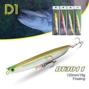 Vente flash - Leurre artificiel dur <span class=keywords><strong>de</strong></span> 120 mm et 19 g, leurre <span class=keywords><strong>de</strong></span> surface WTD, leurre flottant Popper, leurres <span class=keywords><strong>de</strong></span> pêche avec yeux 3D - Product Image 1