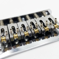 Pont de guitare en métal à roulement à billes 78 mm, argent/noir, pour guitare électrique 6 cordes, avec plaque d'accordage pour enfants