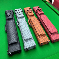 Étui de rangement pour 8 queues de billard en cuir mat multicolore avec joint à dégagement rapide