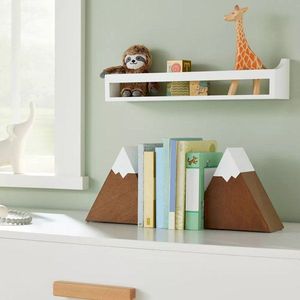 Porte-livres triangulaires en forme de montagne, en liège et bois, pour la maison, le bureau, la bibliothèque - Product Image 1
