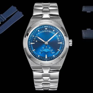Superior High Quality Luxury Moonphase Retrograde Date <b>Mens</b> <b>Watch</b> Silver Metal <b>Bracelet</b> Blue Face Automatic Mechanical New 2026 - Product Image 2