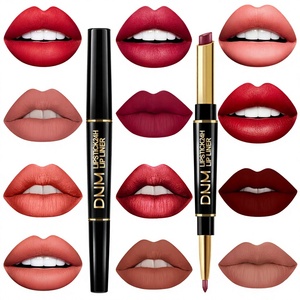 Rouge à lèvres mat double embout anti-transfert et crayon à lèvres longue tenue DNM, le favori exclusif de Star Zhu Zhu pour l'export. - Product Image 1