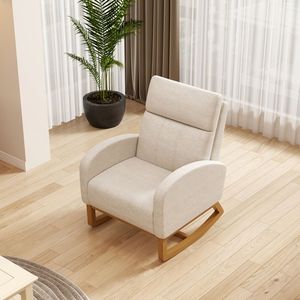 <span class=keywords><strong>Fauteuil</strong></span> de salon moderne en bois massif, chaise <span class=keywords><strong>à</strong></span> bascule avec coussin moelleux, <span class=keywords><strong>fauteuil</strong></span> d'appoint avec <span class=keywords><strong>accoudoirs</strong></span> - Product Image 2