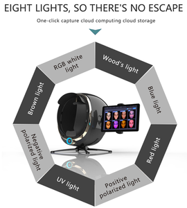 Smart Mirror Wood Lamp Face Scanner <span class=keywords><strong>3D</strong></span> Dermatoscope 8 Spectrum Uv <span class=keywords><strong>Skin</strong></span> Analyzer Machine - Product Image 6