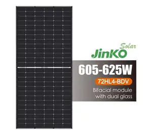 Jinko panneau solaire prix d'usine 595W 600W 605W 610W 615W N-Type verre-verre panneau solaire fournisseurs d'énergie solaire