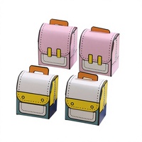 Boîte cadeau en carton en forme de cartable de dessin animé, pour la saison des diplômes, les fêtes d'anniversaire, emballage recyclable, mignon, plusieurs options de couleurs
