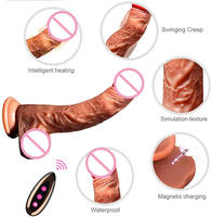 Beheizte Anal-Sexmaschine mit Fernbedienung, Teleskop-Dildo-Vibrator, Realistischer Großer Dildo für Frauen, Sexspielzeug