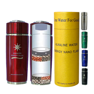Botella de Agua Alcalina de Acero Inoxidable Moderna de Alta Calidad, PH9.5, Doble Filtro, Aislada al Vacío, 301-400 ml, Taza Energética para la Salud - Product Image 1