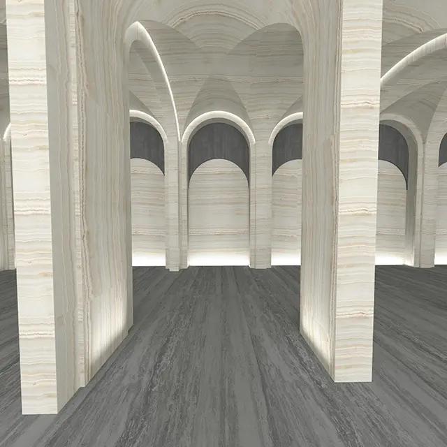 Soffitto a cupola naturale pieghevole moderno 1mm marmo Ultra sottile