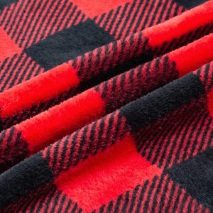 Luxurious Red &amp; Black Plaid Fleece <strong>Throw</strong> Blanket <strong>for</strong> <strong>Couch</strong> Soft &amp; Warm Buffalo Check Decor Gift <strong>for</strong> Women &amp; Men - Product Image 4