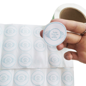 Producto personalizado privado pegatinas redondas personalizadas papel vinilo adhesivo impermeable etiqueta impresión logo pegatina - Product Image 2