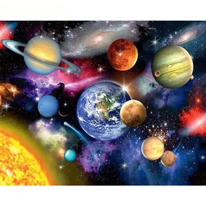 CHENISTORY 992009 DIY Painting By Numbers Solar system landscape Unique Gift Oil painting for Living Room Coloring By Numbers