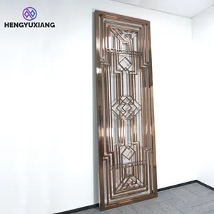 Customized Stainless Steel Room Divider Luxury Hotel Screens Room Divider For Living Room
