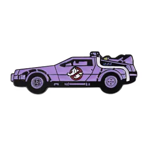 Ghostbusters koşu araba erkek sırt çantası aksesuarları broş Pin Metal emaye pimleri rozetleri özel Logo yaka Pin