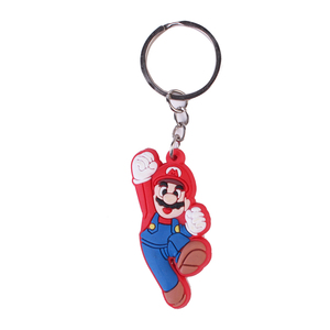 2023 nouveauté en gros concepteur personnalisé <span class=keywords><strong>2D</strong></span> Nintendo Anime PVC porte-clés en caoutchouc souple <span class=keywords><strong>Mario</strong></span> porte-clés cadeaux mignons et jouets - Product Image 2