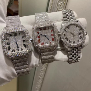 Reloj de pulsera de lujo VVS Moissanite Diamond Dial de Oriente Medio Joyería fina Hip Hop Busto Abajo Reloj automático para hombres - Product Image 3