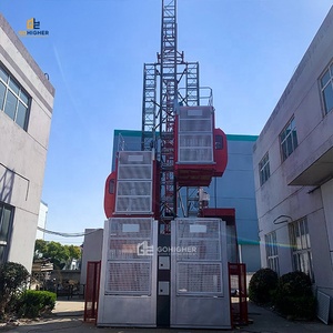 Nuevo Elevador Industrial de Doble Cabina SC200/200 para Construcción, Montacargas de Pasajeros GJJ con Sistema de Piñón y Riel para Proyectos de Edificios de Gran Altura - Product Image 2