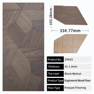 300 Models Italian High-end Indoor Engineered Wood Flooring Versailles Vintage 1.2mm Hardwood Veneer Parquet Flooring