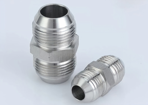 Flare-Rohrverschraubungen, männlicher Anschluss, Edelstahl, glatt, 37-Grad-Schmiedetechnik, NPT BSPP/BSPT Gewinde, Sechskantkopf, <span class=keywords><strong>ROKE</strong></span> - Product Image 4