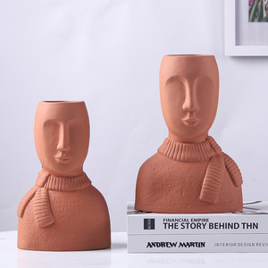 Grands vases pour la décoration de la maison, porte-fleurs, bouteille, carafe, forme de <span class=keywords><strong>pichet</strong></span>, récipient à fleurs, <span class=keywords><strong>vase</strong></span> en céramique mate avec poignée - Product Image 6