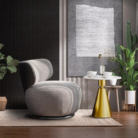 Fauteuil simple de designer italien pour petit salon, balcon, réception, salon de beauté, hôtel et maison d'hôtes - Mobilier