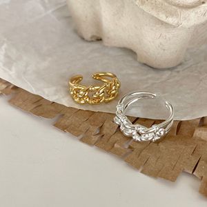 Sterling <strong>Silver</strong> 925 Fine Jewelry Knot Chain <strong>Rings</strong> Women 18k Gold Plated <strong>Chunky</strong> <strong>Rings</strong> - Product Image 3