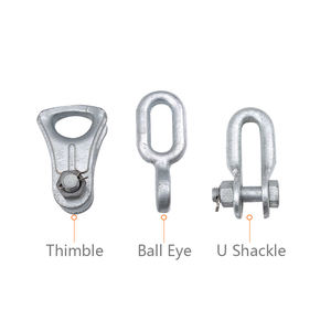 Poignée de type poisson mort préformée avec dé à coudre/œil de balle/ensemble de manille <span class=keywords><strong>en</strong></span> <span class=keywords><strong>U</strong></span> produits ligne de <span class=keywords><strong>poteau</strong></span> matériel de poignée Clip - Product Image 6