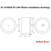 Motor Hueco EC-A10020-P2-24H 80Nm con Engranaje Planetario y Codificador para Robot Humanoide, Exoesqueleto, Robot Móvil Autónomo, Brazo Robótico
