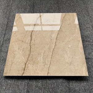 Prezzo più economico delle piastrelle per pavimenti in ceramica marrone scuro in marmo giallo vetrificato 600x600 fatte a mano in turchia