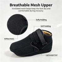 Chaussures orthopédiques médicales pour diabétiques, à bout ouvert, en maille 3D, avec Velcro, en EVA et TPR, respirantes, pour pieds enflés, soins du diabète, vente en gros