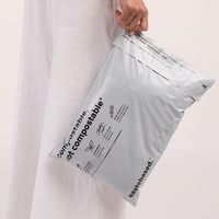 Sacs d'expédition biodégradables blancs personnalisés avec logo pour livraison express, emballage de vêtements, sacs postaux