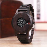 Montre analogique de sport de luxe en bois, fabrication OEM chinoise, mouvement à quartz japonais, résistance à l'eau 3 ATM, design spécial.