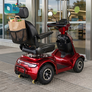 Scooter Eléctrico Plegable de 800W, 4 Ruedas, Velocidad Ajustable de <span class=keywords><strong>0</strong></span>-15 <span class=keywords><strong>Km</strong></span>/h, Capacidad de Carga de 180 kg, con Cesta - Product Image 2