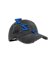 Casquette de baseball en jean délavé et brodé, style sportif vintage américain, effet usé, réglable, unisexe, tendance urbaine