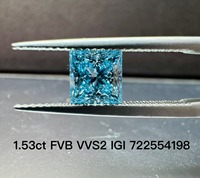 Diamant rond classique brillant bleu fantaisie cultivé en laboratoire, pierre précieuse en vrac pour femme et homme, bague de fiançailles personnalisée