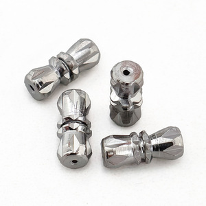 Electroplated Chrome <b>Copper</b> Peanut Clasp Necklace <b>Bracelet</b> End Connector Threaded Cord Joiner For Jewelry Making Mixed Shapes - Product Image 4