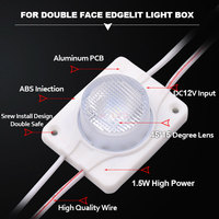 Module LED latéral ABS à injection DC12V, module LED à éclairage périphérique en aluminium, PCB SMD3030 1.5W 15*45 °   Module de double caisson lumineux à vue latérale