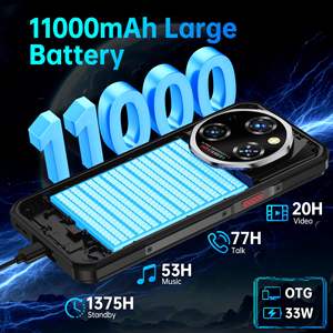 Oukitel WP55 6.6 "FHD + 12GB + 256GB 11000mAh 33W Charge 32MP + 108MP Caméra Double <span class=keywords><strong>SIM</strong></span> <span class=keywords><strong>5G</strong></span> Smartphone Robuste - Product Image 6