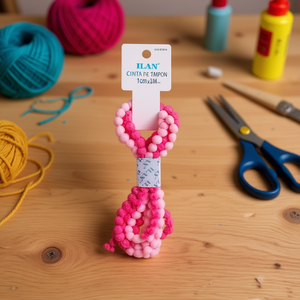 ริบบิ้นอิลัน ปอมปอม 1 ซม.x3 ม. ตกแต่งงานฝีมือหลากสี - Product Image 3