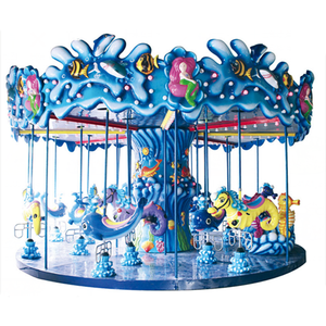 Mini parc d'attractions Mini carrousel à vendre carrousel à vendre jeux pour enfants équipement de terrain de jeu intérieur fibre de verre hydraulique - Product Image 3
