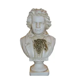 Grosir Patung Kepala Kustom Dapat Dikoleksi Plester Resin Dada Beethoven