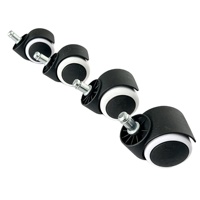Roulettes pivotantes silencieuses en PP pour chaise de bureau, chaise de gaming, tabouret, mobilier de chambre et usage industriel