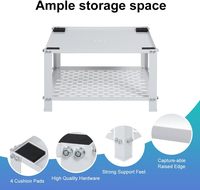 Étagère de rangement sur pied en fer universelle robuste moderne de 700 lb pour salle de bain, appartement, machine à laver