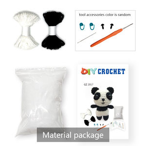 Disesuaikan buatan tangan DIY Panda kartun Crochet boneka sebagai hadiah Manual tersedia dengan harga grosir - Product Image 3