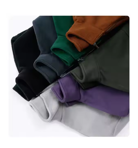 Dropshipping alta calidad logotipo personalizado Sudadera con capucha invierno peso pesado Zip up Stand collares sudaderas pulóver Zip Fleece hombres - Product Image 3