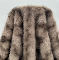 Tissu en fausse fourrure de vison imprimé, peluche de luxe à poils longs, matière en fausse fourrure 100 % polyester à motif dragon pour manteaux et vestes d'hiver