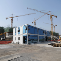 Maisons conteneurs modulaires préfabriquées en acier à assemblage rapide de 20 et 40 pieds, design contemporain pour bureaux et ateliers
