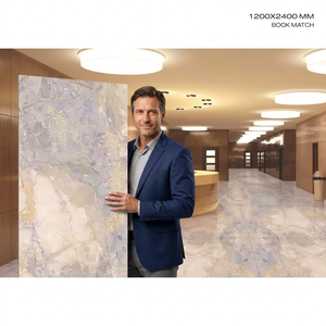 Baldosas de porcelana con diseño Crema de 1200x2400 mm para proyectos de revestimiento de paredes y pisos interiores de lujo - Product Image 6